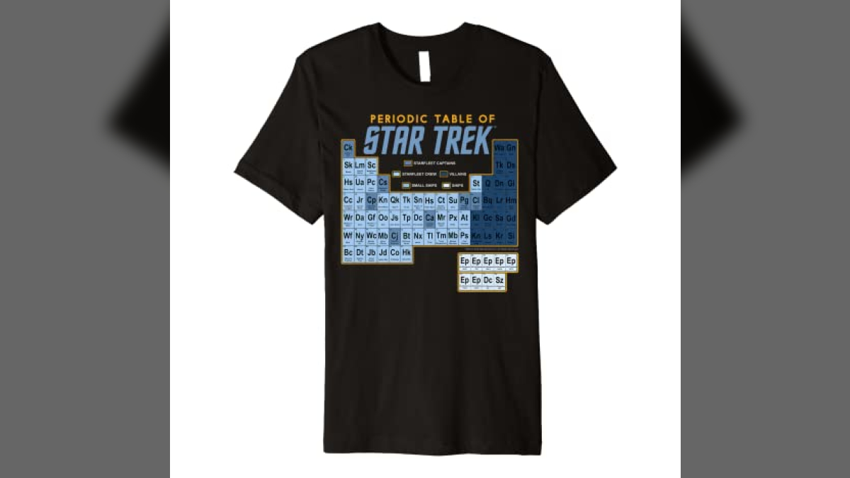 Periodic Table of Star Trek TShirt We Love Trek